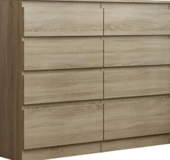 Komody>Meblohand Nowoczesna komoda z szufladami do przedpokoju 120 cm AMPARO dąb sonoma