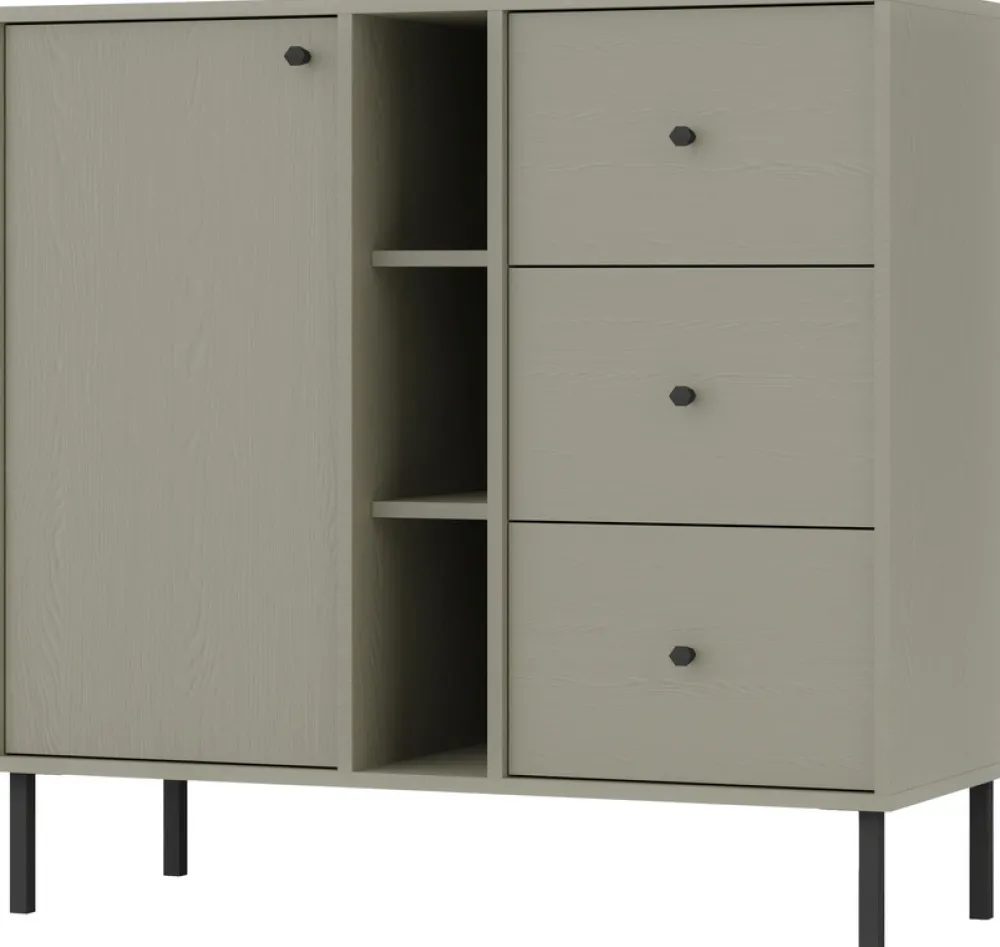 Komody>Lempert Nowoczesna komoda z szufladami do salonu 100 cm TOKEN eukaliptus