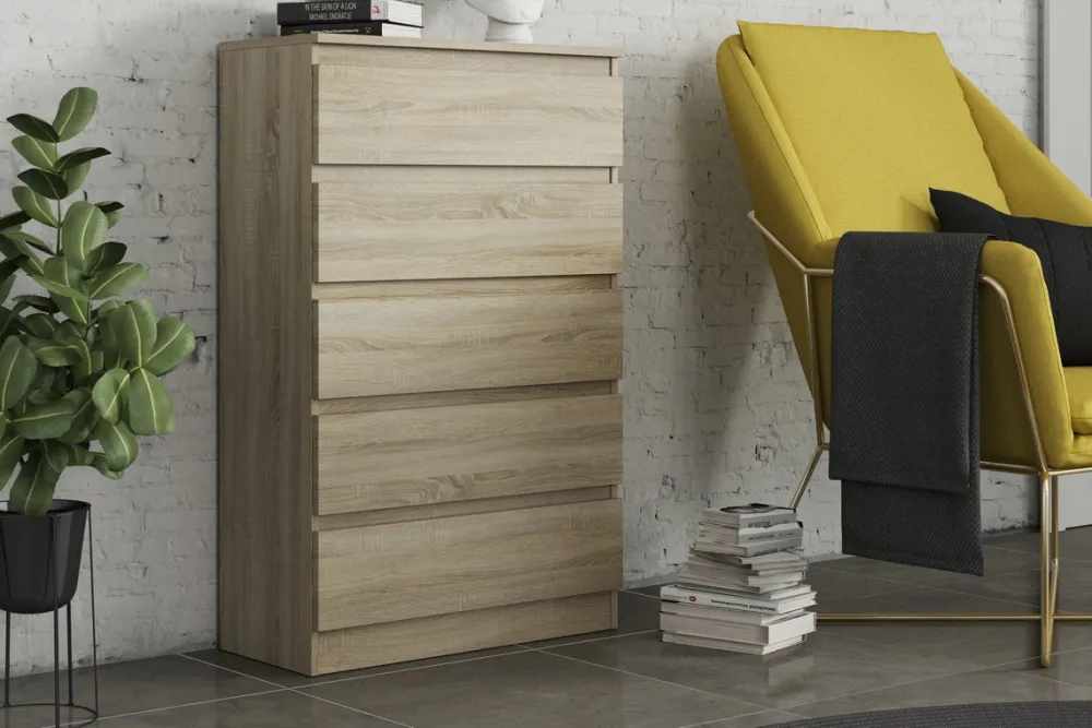 Komody>Meblohand Nowoczesna komoda z szufladami 70 cm AMPARO dąb sonoma