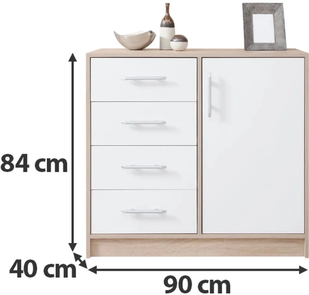 Komody>MEBLAR Nowoczesna komoda z szufladami 90 cm SEVAS