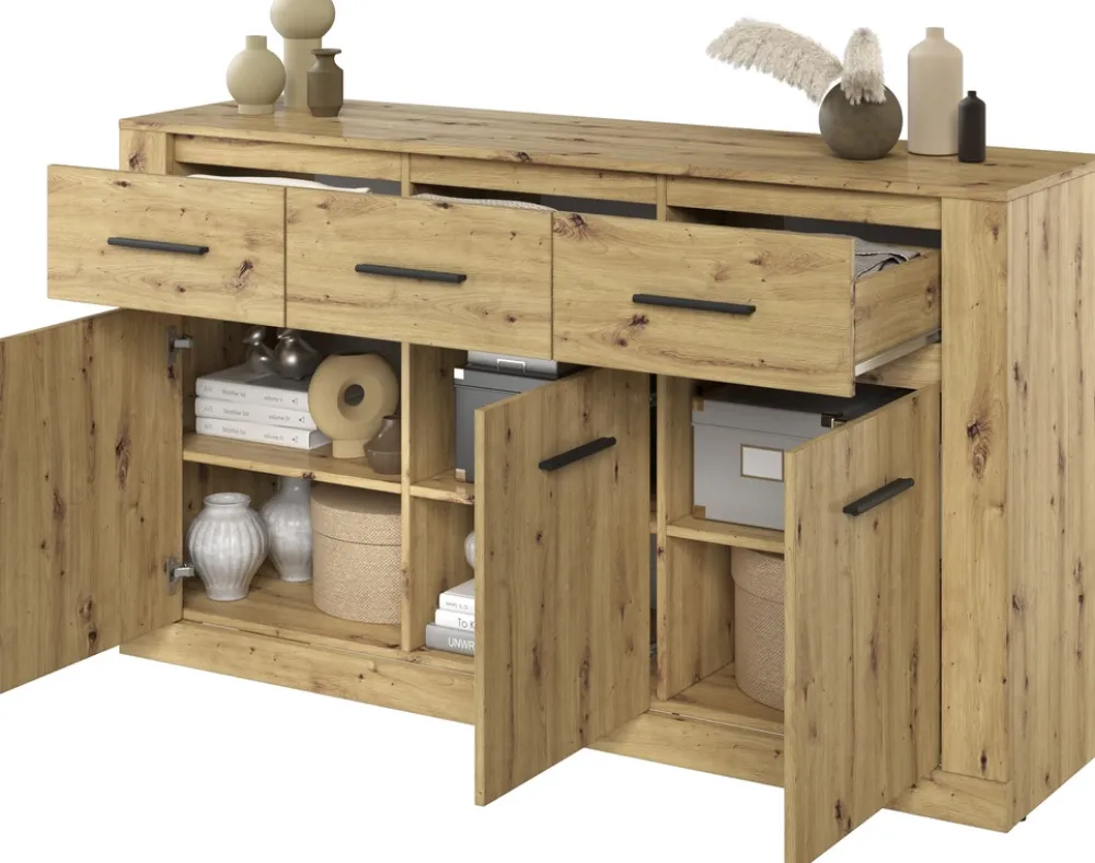 Zestawy Mebli Do Sypialni|Komody>lenart. Nowoczesna komoda z szufladami 160 cm ARTI dąb artisan