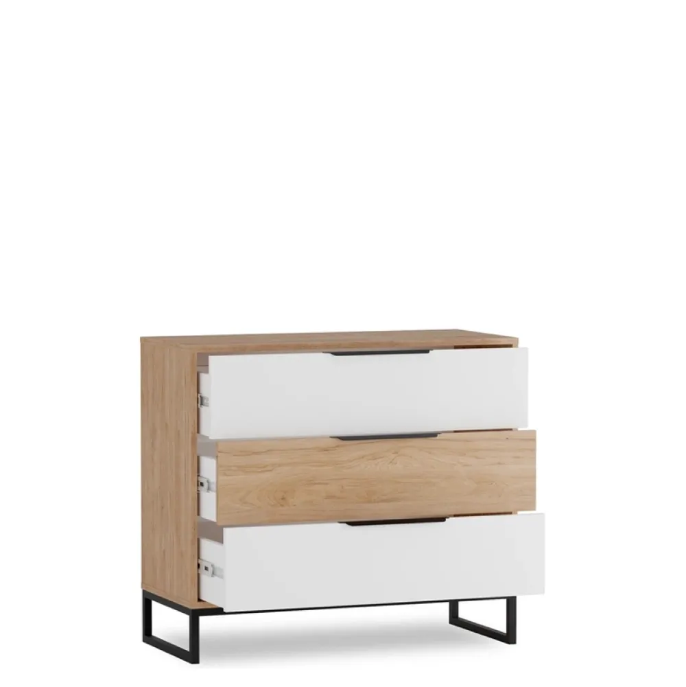 Zestawy Mebli Młodzieżowych|Komody>GiB Meble Nowoczesna komoda z szufladami do pokoju nastolatka LORRO