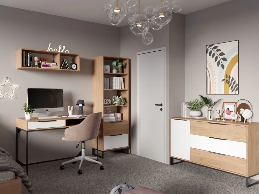 Zestawy Mebli Młodzieżowych|Komody>GiB Meble Nowoczesna komoda z szufladami do pokoju nastolatka LORRO