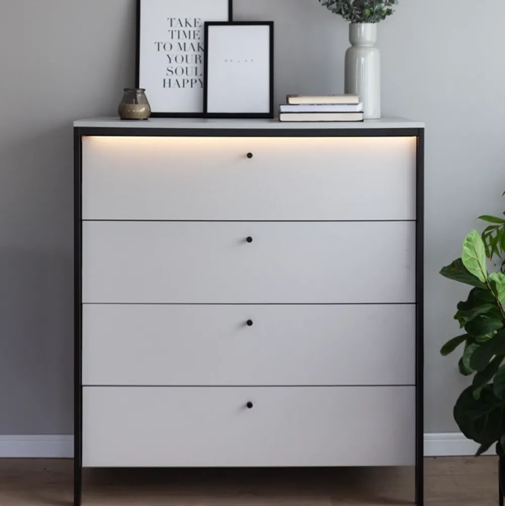 Zestawy Mebli Do Sypialni|Komody>lenart. Nowoczesna komoda z szufladami GRIS