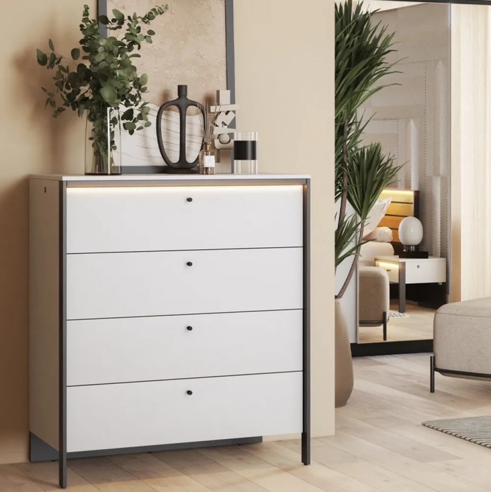 Zestawy Mebli Do Sypialni|Komody>lenart. Nowoczesna komoda z szufladami GRIS