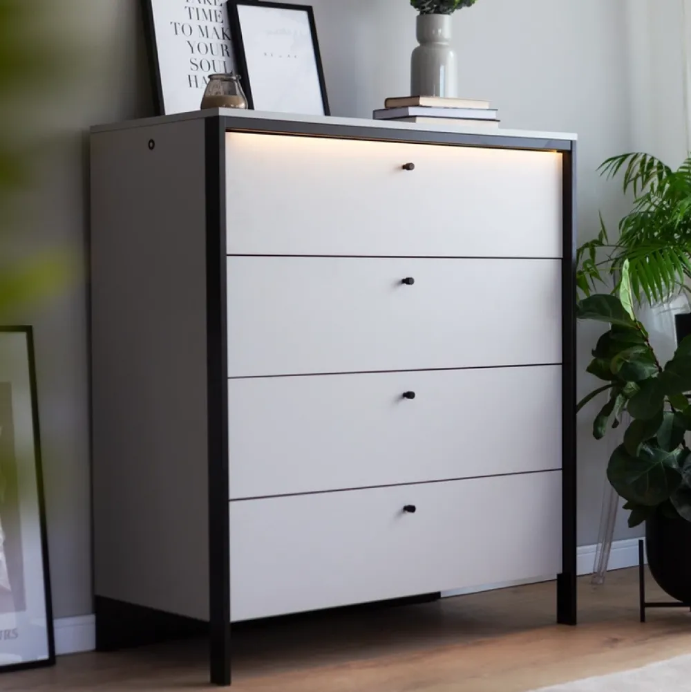 Zestawy Mebli Do Sypialni|Komody>lenart. Nowoczesna komoda z szufladami GRIS