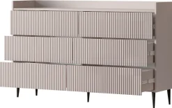 Zestawy Mebli Do Salonu|Komody>JUREK Nowoczesna komoda z szufladami na nóżkach 150 cm ASPERO kaszmir