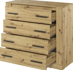 Zestawy Mebli Do Sypialni>lenart. Nowoczesna komoda z szufladami 100 cm ARTI dąb artisan