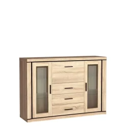 Zestawy Mebli Do Salonu|Komody>JARSTOL Nowoczesna komoda z witryną DENEA