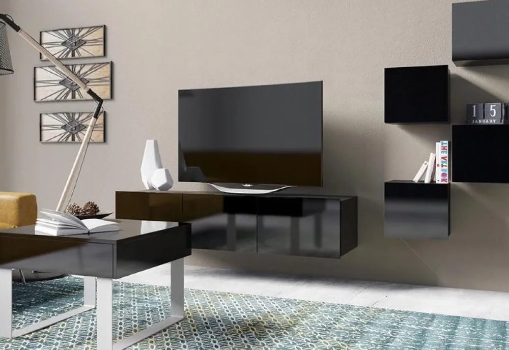 Zestawy Mebli Młodzieżowych|Ławy I Stoliki>GiB Meble Nowoczesna mała ława do salonu stolik kawowy połysk MODERN czarny