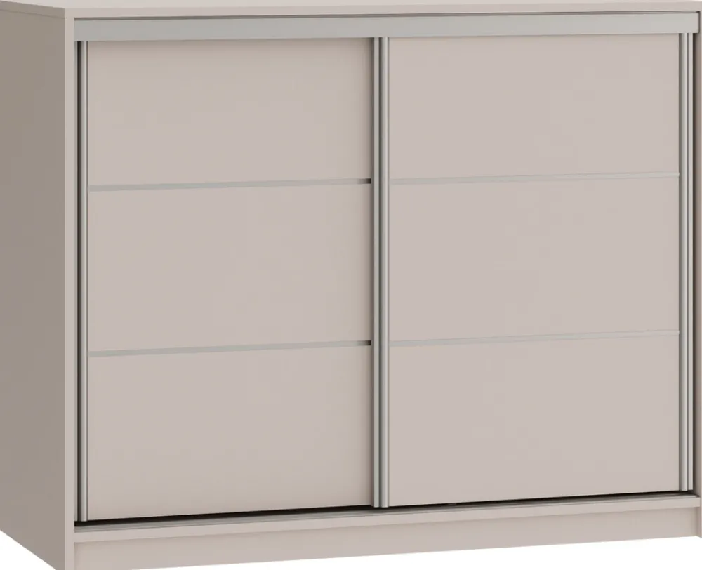 Komody>BROMARKT Nowoczesna mała komoda przesuwna 120 cm z szufladami TOP beż piaskowy