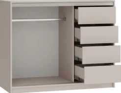 Komody>BROMARKT Nowoczesna mała komoda przesuwna 120 cm z szufladami TOP beż piaskowy