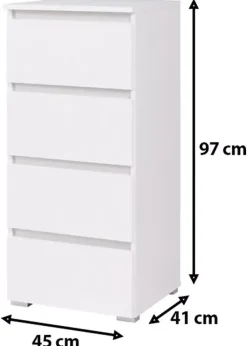 Komody|Zestawy Mebli Młodzieżowych></noscript>MARIDEX Nowoczesna mała komoda z szufladami do pokoju młodzieżowego COSTA dąb sonoma