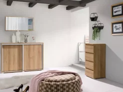 Komody|Zestawy Mebli Młodzieżowych></noscript>MARIDEX Nowoczesna mała komoda z szufladami do pokoju młodzieżowego COSTA dąb sonoma