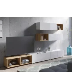 Zestawy Mebli Młodzieżowych|Meblościanki>GiB Meble Nowoczesna meblościanka biały połysk MODERN 25