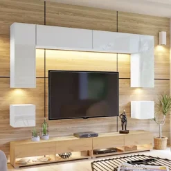 Zestawy Mebli Do Salonu|Meblościanki>BROMARKT Nowoczesna meblościanka do pokoju dziennego PREMIUM