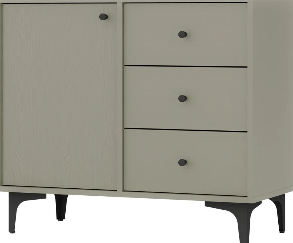 Meblościanki|Zestawy Mebli Do Salonu>Lempert Nowoczesna meblościanka do salonu z szafką RTV TOKEN eukaliptus