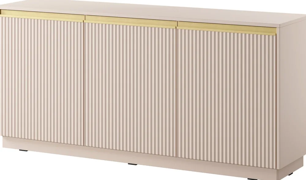 Zestawy Mebli Do Salonu|Meblościanki>PIASKI Nowoczesna meblościanka do salonu z szafką RTV RAVO beż piaskowy