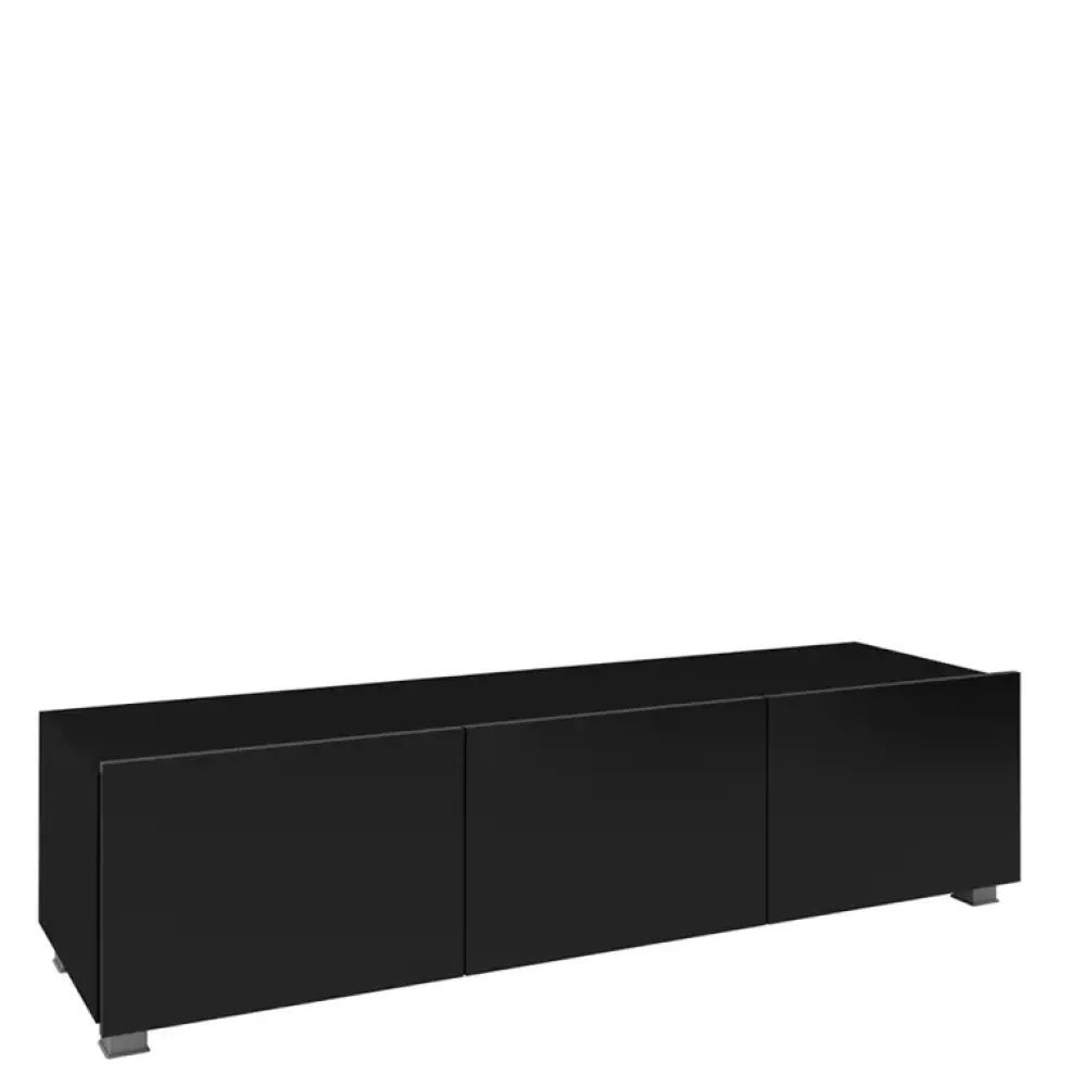 Zestawy Mebli Młodzieżowych|Meblościanki>GiB Meble Nowoczesna meblościanka do salonu czarny połysk MODERN 31