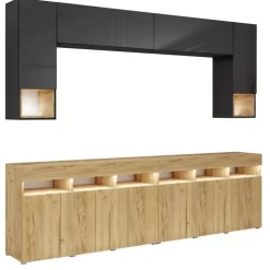 Meblościanki|Zestawy Mebli Do Salonu></noscript>BROMARKT Nowoczesna meblościanka do salonu PREMIUM