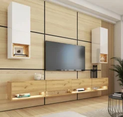 Zestawy Mebli Do Salonu|Meblościanki>BROMARKT Nowoczesna meblościanka PREMIUM