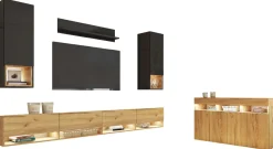 Zestawy Mebli Do Salonu>BROMARKT Nowoczesna meblościanka z komodą PREMIUM