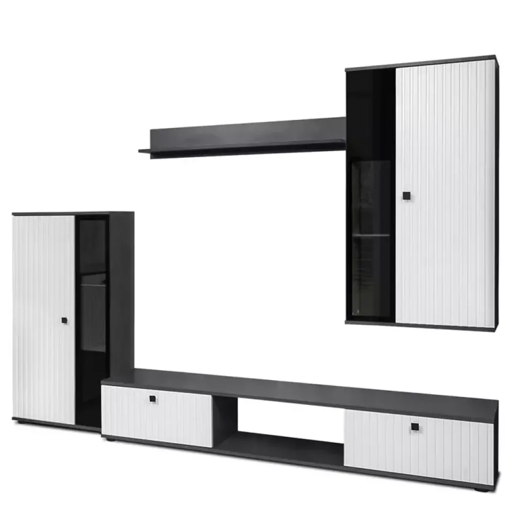 Meblościanki>Lempert Nowoczesna meblościanka z szafką RTV do salonu KUBA