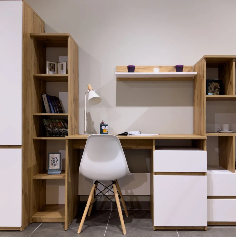 Zestawy Mebli Młodzieżowych|Półki>DOLMAR Nowoczesna młodzieżowa półka na książki 80 cm ANETT