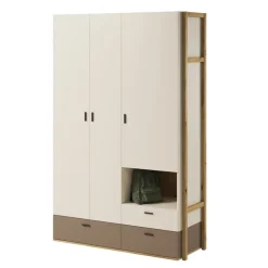 Meble Młodzieżowe|Zestawy Mebli Młodzieżowych>lenart. Nowoczesna młodzieżowa szafa z półkami 135 cm LENNY szuflady