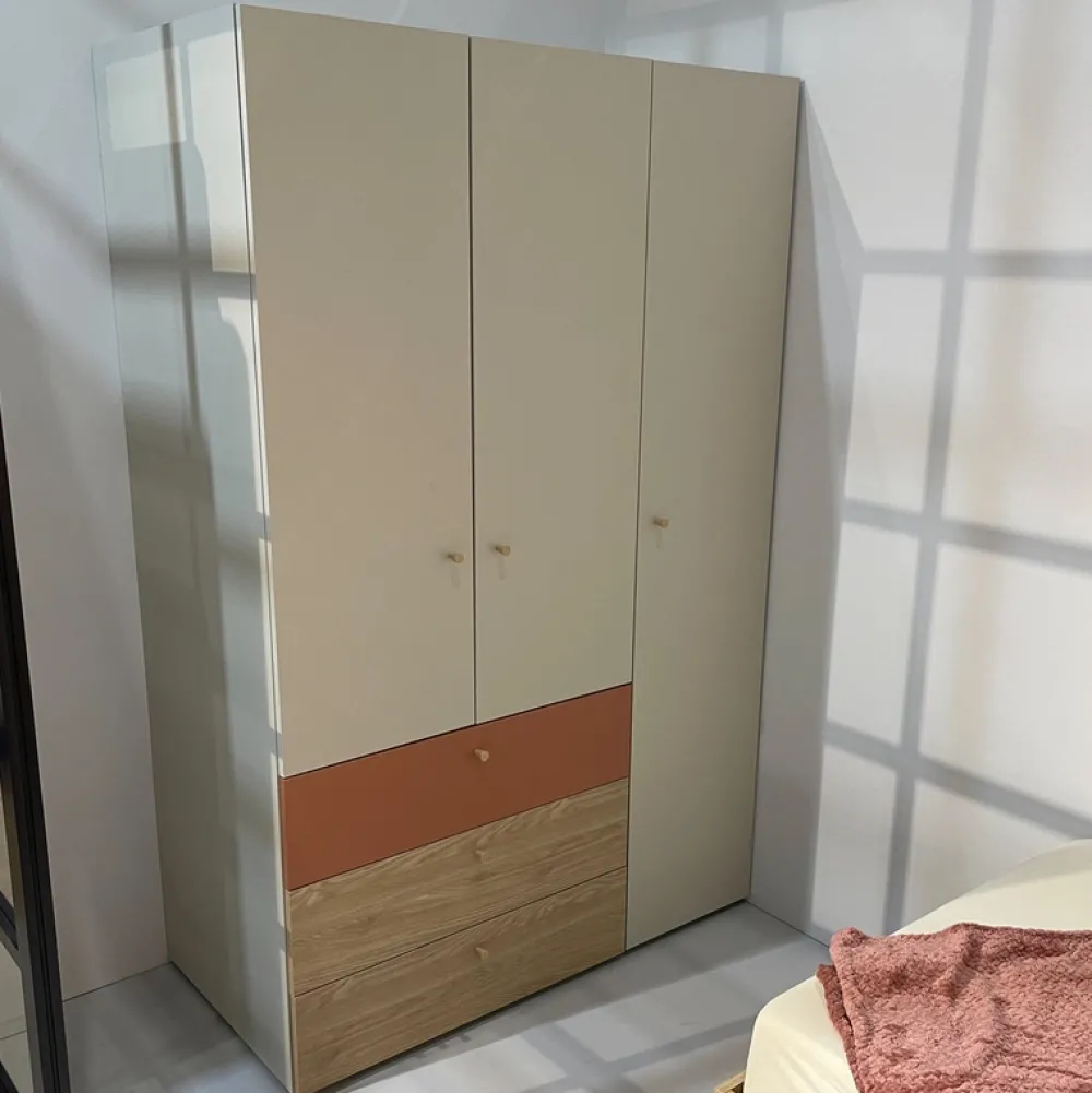 Meble Młodzieżowe|Zestawy Mebli Młodzieżowych>JUREK Nowoczesna młodzieżowa szafa 120 cm z szufladami i półkami YOKO