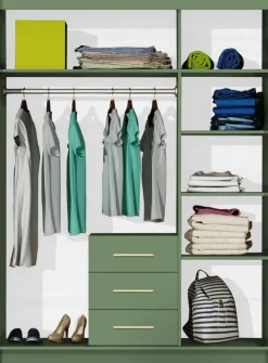 Meble Dla Dzieci|Szafy Trzydrzwiowe>Stolar Nowoczesna niebieska szafa trzydrzwiowa z półkami i drążkiem 147 cm BILL niebieski