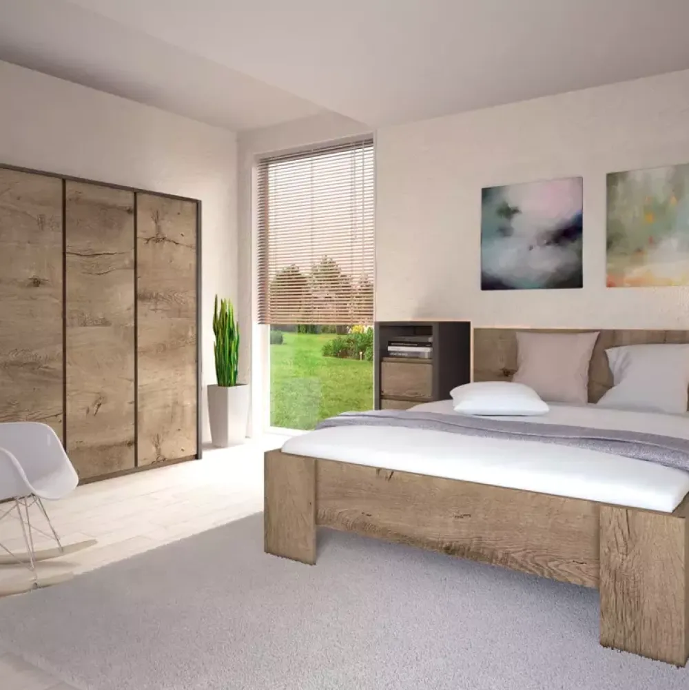 Zestawy Mebli Do Sypialni|Zestawy Mebli Do Salonu>GAŁA MEBLE Nowoczesna półka na książki 130 cm MERIZO dąb lefkas