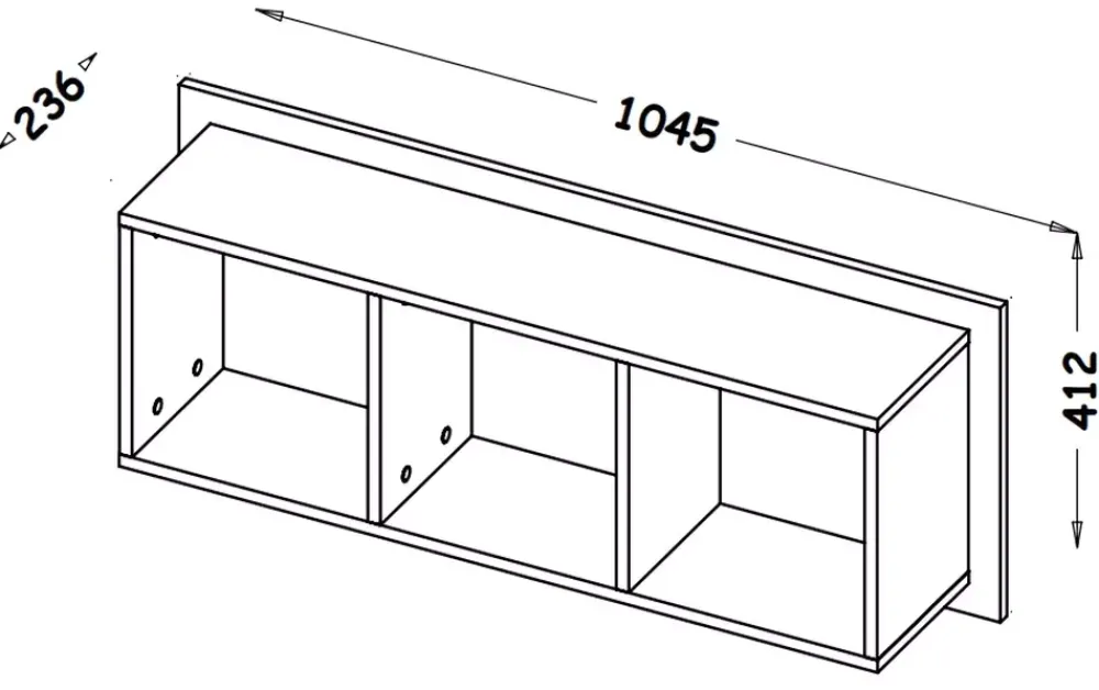 Zestawy Mebli Młodzieżowych|Półki>DOLMAR Nowoczesna półka na książki do pokoju młodzieżowego WARSAW