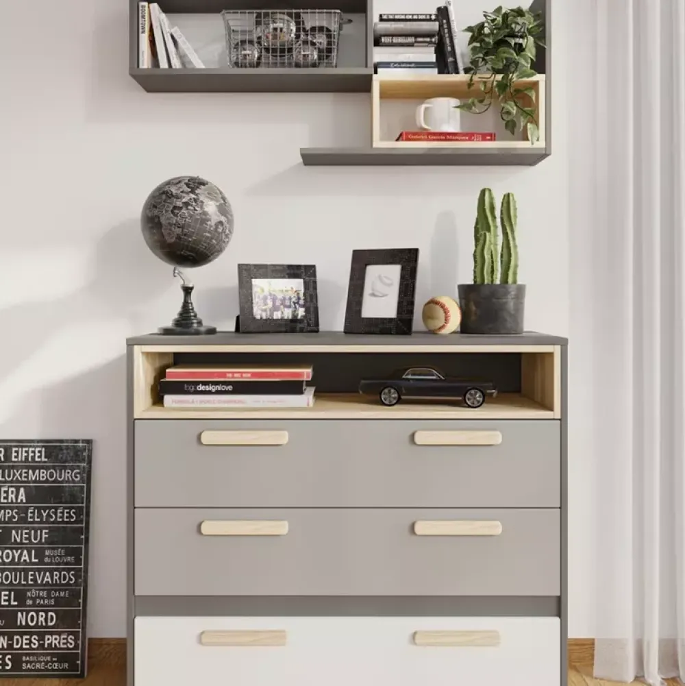 Zestawy Mebli Młodzieżowych|Półki>lenart. Nowoczesna półka na książki do pokoju młodzieżowego POK