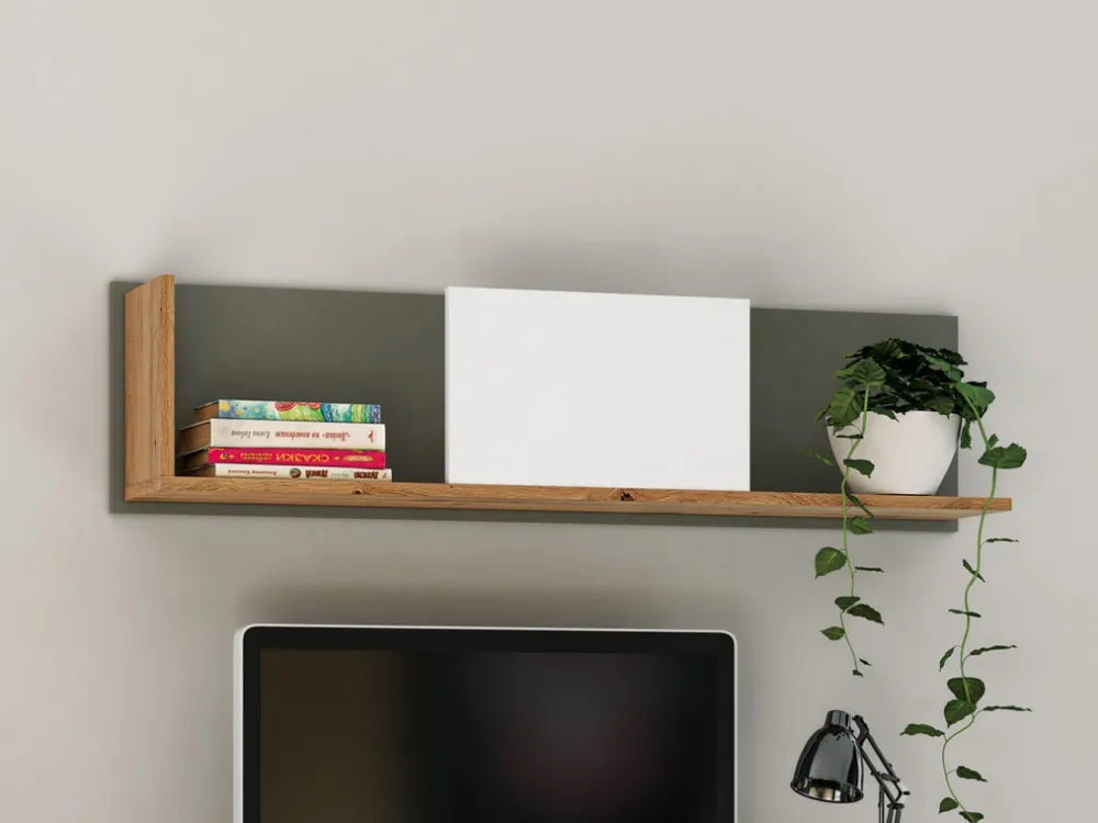 Zestawy Mebli Młodzieżowych|Półki>ML Meble Nowoczesna półka na książki do pokoju młodzieżowego 116 cm FINI