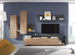 Półki>Helvetia Nowoczesna półka wisząca TABU antracyt