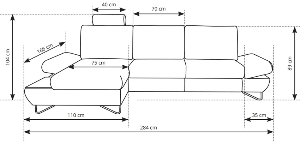 Meble Dla Dzieci|Narożniki>LASKI Nowoczesna rogówka z funkcją spania LORENS