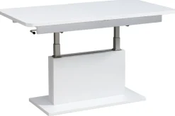 Ławy I Stoliki></noscript>DOLMAR Nowoczesna rozkładana ława do salonu OASIS połysk biały