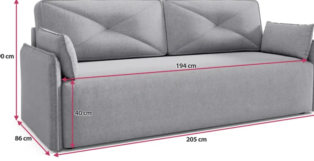 Meble Dla Dzieci|Kanapy I Sofy>Meble Grand Nowoczesna sofa 3 osobowa z funkcją spania SARA