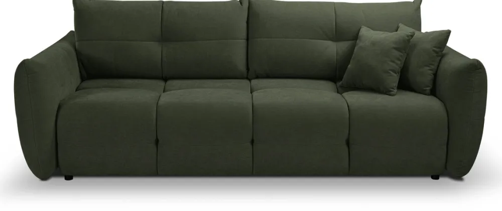 Meble Dla Dzieci|Kanapy I Sofy>LASKI Nowoczesna sofa rozkładana z funkcją spania BERGAMO zielona
