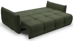 Meble Dla Dzieci|Kanapy I Sofy>LASKI Nowoczesna sofa rozkładana z funkcją spania BERGAMO zielona