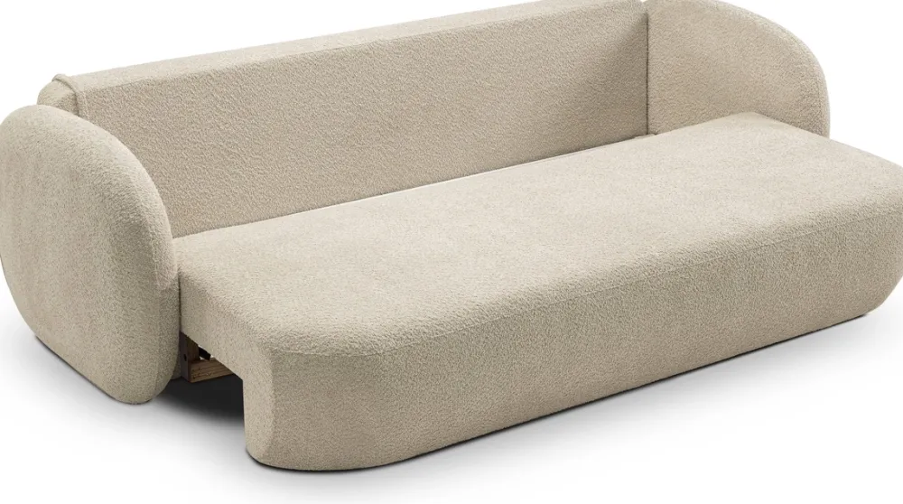 Meble Dla Dzieci|Meble Młodzieżowe>LASKI Nowoczesna sofa rozkładana z pojemnikiem OMERO beżowa