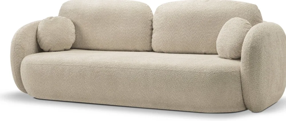 Meble Dla Dzieci|Meble Młodzieżowe>LASKI Nowoczesna sofa rozkładana z pojemnikiem OMERO beżowa