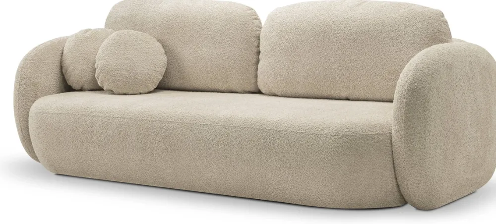 Meble Dla Dzieci|Meble Młodzieżowe>LASKI Nowoczesna sofa rozkładana z pojemnikiem OMERO beżowa