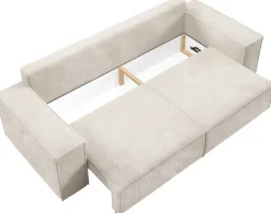 Meble Dla Dzieci|Meble Młodzieżowe>BROMARKT Nowoczesna sofa sztruksowa z funkcją spania do salonu PEDRO zielona