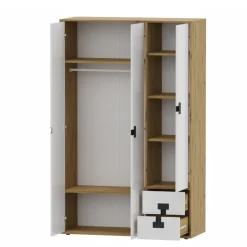 Zestawy Mebli Młodzieżowych|Szafy Trzydrzwiowe>DOMEL Nowoczesna Szafa 120 cm Dąb Artisan INDEX