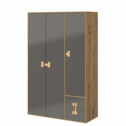 Zestawy Mebli Młodzieżowych|Szafy Trzydrzwiowe></noscript>DOMEL Nowoczesna Szafa 120 cm Dąb Artisan INDEX