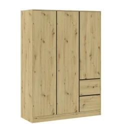 Zestawy Mebli Do Sypialni|Szafy Trzydrzwiowe>INTER MEBLE Nowoczesna szafa do salonu 146 cm BALVIO dąb artisan