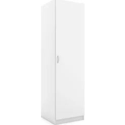 Meble Młodzieżowe|Szafy Młodzieżowe>INTER MEBLE Nowoczesna szafa do sypialni z drążkiem GENTIO biała biały