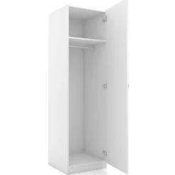 Meble Młodzieżowe|Szafy Młodzieżowe>INTER MEBLE Nowoczesna szafa do sypialni z drążkiem GENTIO biała biały